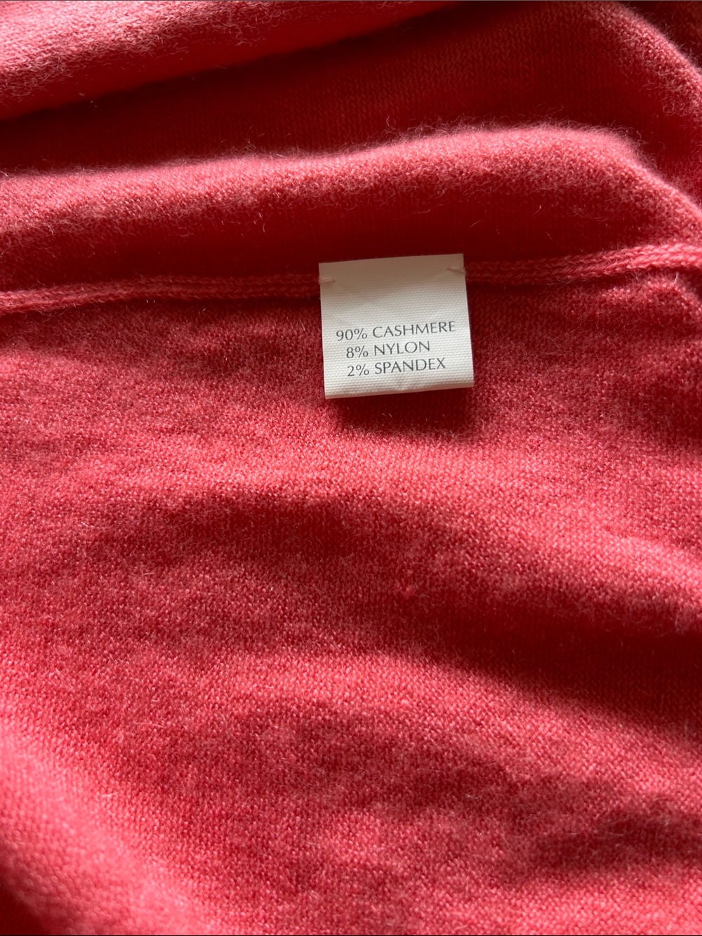 Vintage TSE Coral Cashmere Button-Front Crewneck Cardigan, Women's Medium - Picture 4 of 8